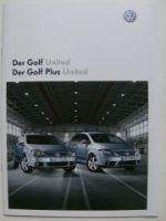 VW Golf + Golf Plus United Sondermodell Prospekt 1K1 5M1