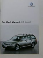 VW Golf Variant GT Sport Prospekt Oktober 2004 1J5