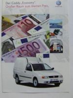 VW Caddy Economy Prospekt 9K9A September 2001 NEU