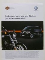 VW Multivan Harley Davidson Prospektblatt für Biker T5
