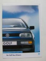 VW Golf3 New Orleans 1H1 Prospekt August 1993 NEU