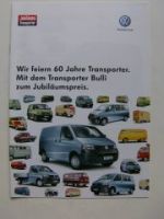 VW Jubiläums Transporter T5 T4 T3 T2 T1 Prospekt 9/2007