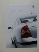 VW Passat Pakete Business Family Prospekt Juni 2002