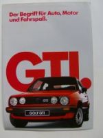 VW Golf2 GTi 19E Prospekt Januar 1985 Rarität