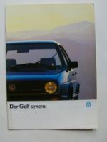 VW Golf2 Typ 19E syncro Prospekt Juli 1986 Rarität