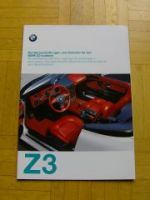 BMW Prospekt Z3 Roadster Sonderausstattungen&Zubehör 1997