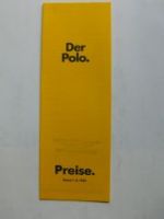 VW Preisliste Polo Typ 86C 1.August 1983