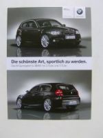 BMW 1er E87 E81 M Sportpaket Prospektblatt 2009 NEU