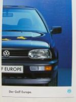 VW Golf3 Europe Prospekt 1H1 Dezember 1992