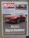 Auto Zeitung 26/2018 Mazda6 Skyactiv-D 184 Sports-Line vs. Volvo V60 D4,