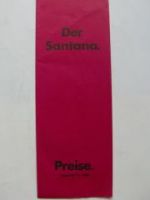 VW Preisliste Santana 32B 14.12.1981