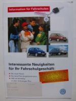 VW Information für Fahrschulen Polo Passat intern 11/1996