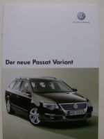 VW Passat Variant Prospekt Juli 2005 3C5 NEU