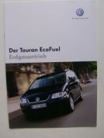 VW Touran LPG Facelift Flüssiggasantrieb Prospekt Juni 2006
