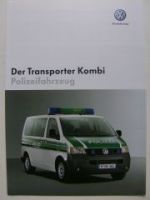 VW Transporter Kombi T5 Polizeifahrzeug 7HB 7HJ September 2004