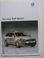 VW Golf Variant Prospekt Mai 2009 +Preisliste
