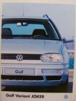 VW Golf3 Variant Joker Prospekt Dänemark September 1997 1H5