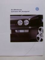 VW Golf3 Cabrio TDI Avantgarde Prospekt Februar 1997 1E7