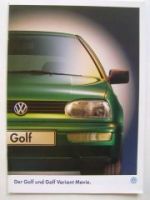 VW Golf3 & Variant Movie Prospekt Typ 1H1 1H5 September 1995