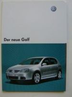 VW Golf5 Typ 1K1 Prospekt August 2003 +Preisliste