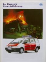 VW Sharan als Einsatz-Leitfahrzeug Prospekt  März 1996 7M8