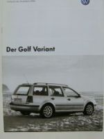 VW Preisliste Golf4 Variant 1J5 Oktober 2005