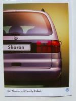 VW Sharan mit Family-Paket Prospekt Typ 7M8 Dezember 1996