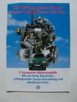 VW Transporter-Aktionsmodelle Prospekt T4 Turbo Diesel