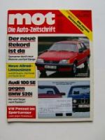 mot 23/1982 Neue Opel Rekord E, Audi 100 5E gegen BMW 520i E28