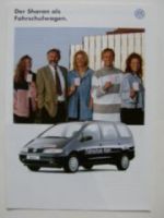 VW Sharan als Fahrschulwagen 7M8 Prospekt März 1996 NEU