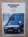 BMW 520i 524td 525i 530i 535i Farben/Polster Modelljahr 1988 Prospekt