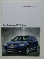 VW Touareg W12 Sport Individual Prospekt 7LA Rarität