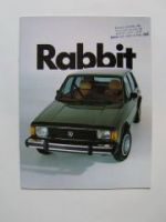 VW Rabbit +L +LS +S Prospekt Typ17 Golf1 USA Rarität