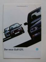 VW Golf3 GTI Prospekt 1H1 September 1991 Vorstellung