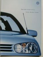 VW Golf3 Cabriolet UK England Prospekt 1E7 October 1998