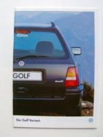 VW Golf3 Variant Prospekt +VR6 snycro Oktober 1997 1H5