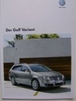 VW Golf5 Variant 1K5 Prospekt November 2008 NEU