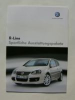 VW R-Line Sportliche Ausstattungspakete November 2006 NEU