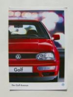 VW Golf3 Avenue Prospekt Januar 1996 1H1 NEU