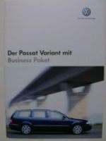 VW Passat & Variant Business Paket Prospekt Oktober 2003 3B3 3B6