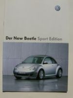 VW New Beetle Sport Edition Prospekt 9C1 1C1 Juni 2003