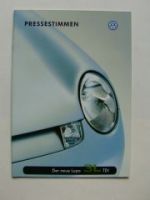 VW Lupo 3L TDI Pressestimmen Sonderprospekt NEU