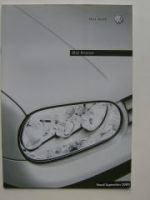 VW Preisliste Golf4 1J1 Prospekt Österreich September 2000