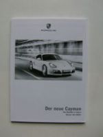 Porsche Cayman (987) Preisliste Juni 2009 NEU