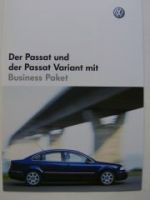 VW Passat & Variant Business Paket Prospekt Mai 2004 3B3 3B6