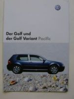 VW Golf4 & Variant Pacific Prospekt 1J1 1J5 Januar 2003