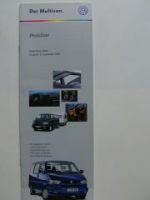 VW Preisliste T4 Multivan Mai 1999 NEU