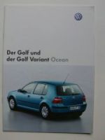 VW Golf4 Variant Ocean Prospekt 1J5 Oktober 2003 NEU