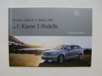Mercedes Benz Preisliste C-Klasse T BR204 Oktober 2008