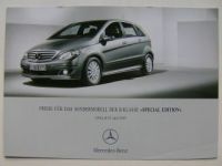 Mercedes Benz Preisliste B-Klasse Special Edition April 2007 BR2